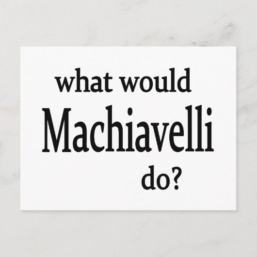Machiavelli Postkarte (Vorderseite)