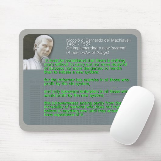 Machiavelli-Zitat auf der Implementierung eines Mousepad (Mit Mouse)