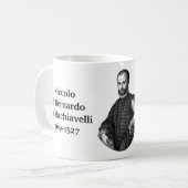 Machiavelli-Zitat über Intellekt Kaffeetasse (Vorderseite Links)