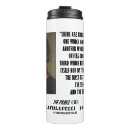 Machiavelli zitiert drei Intellektuellenkategorien Thermosbecher