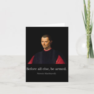 Machiavelli zitiert Kunst des Krieges machiavellis Karte