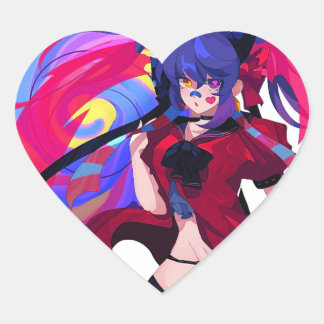 Machiko Nakamura Sticker(e) Herz-Aufkleber