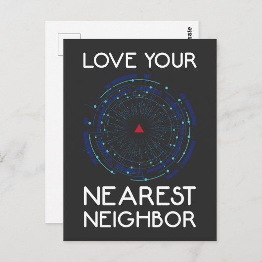 Machine Learning Nearest Neighbor Algorithmus AI Postkarte (Vorne/Hinten)