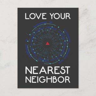 Machine Learning Nearest Neighbor Algorithmus AI Postkarte