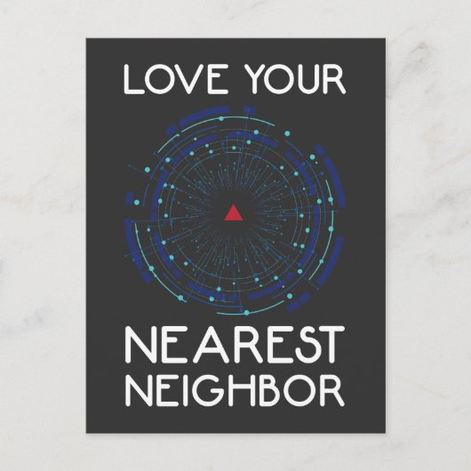 Machine Learning Nearest Neighbor Algorithmus AI Postkarte (Vorderseite)