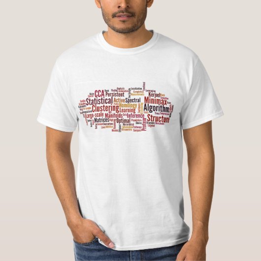 Machine Learning Word Cloud T-Shirt (Vorderseite)