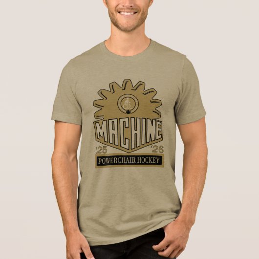 machine olive Tri-Blend shirt (Vorderseite)