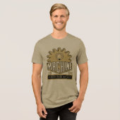 machine olive Tri-Blend shirt (Vorderseite voll)
