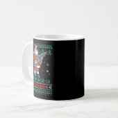 Machine Santa Claus Gun Lover Ugly Christmas Sweat Kaffeetasse (Vorderseite Links)