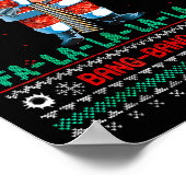 Machine Santa Claus Gun Lover Ugly Christmas Sweat Poster (Ecke)