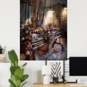 Machinist - Feuerwehr Lathe Poster (Heimbüro)