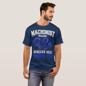 Machinist Funny CNC Operator Jozitiergeschenk T-Shirt (Vorne ganz)
