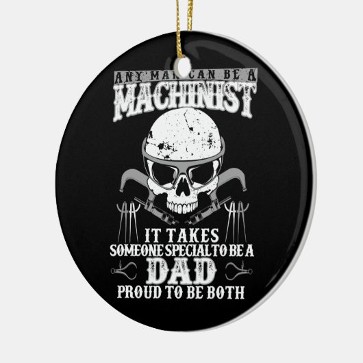Machinist Funny Joke Spaß CNC Vater Geschenk Keramik Ornament (Links)