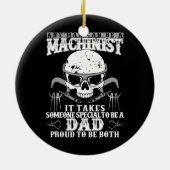 Machinist Funny Joke Spaß CNC Vater Geschenk Keramik Ornament (Hinten)