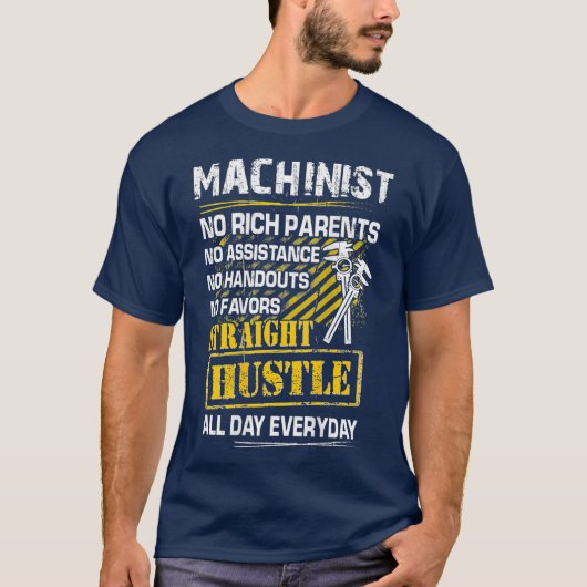 Machinist, gerade Hektik, Alltag T-Shirt (Vorderseite)