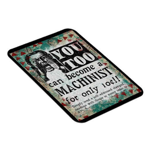 Machinist Magnet - Funny Vintag Retro (Rechte Seite)