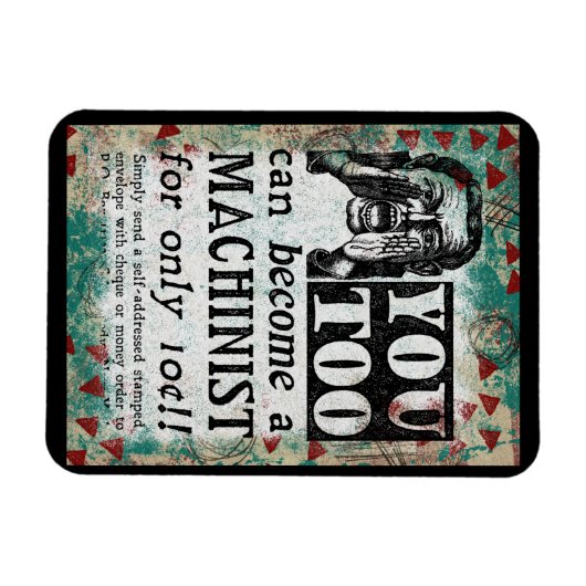 Machinist Magnet - Funny Vintag Retro (Horizontal)