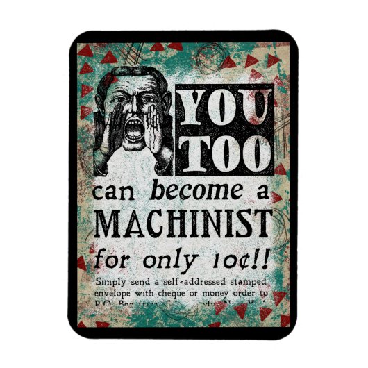 Machinist Magnet - Funny Vintag Retro (Vertikal)