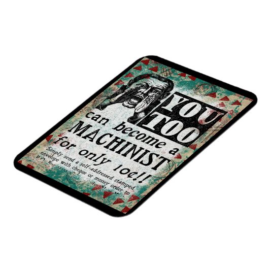Machinist Magnet - Funny Vintag Retro (Linke Seite)