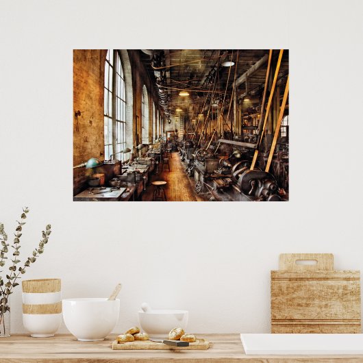Machinist - Maschinenpark Circa 1900er Poster (Küche)