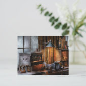 Machinist - Meine Workstation Postkarte (Stehend Vorderseite)