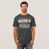 Machinist Noun Funny CNC Operator Geschenk T-Shirt (Vorne ganz)