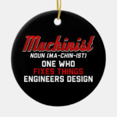 Machinist Noun Machinist bedeutet Ingenieur Gesche Keramik Ornament (Vorne)