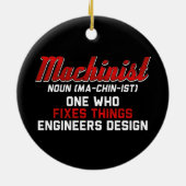 Machinist Noun Machinist bedeutet Ingenieur Gesche Keramik Ornament (Hinten)