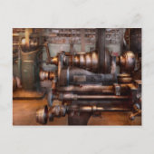 Machinist - Steampunk - 5-Gang-Halbautomat Postkarte (Vorderseite)