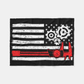 Machinistin, Patriotic Machine Tools Operator Inde Fleecedecke (Vorderseite (Horizontal))