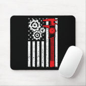 Machinistin, Patriotic Machine Tools Operator Inde Mousepad (Mit Mouse)