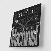 Machinistin Quadratische Wanduhr (Winkel)