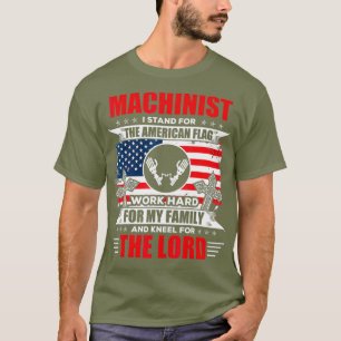 Machinistisch-amerikanisches Flag-Machinist-T-Shir T-Shirt