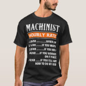 Machinistische Stundenzettel Funny Machnists Job G T-Shirt (Vorderseite)