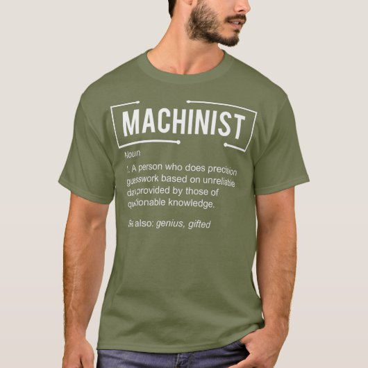 Machinistisches Shirt für menlustiges machinistisc (Vorderseite)