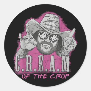 Macho Cream of Crop Oh ja Retro lustig Vintag Runder Aufkleber