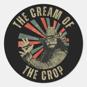 Macho Cream Of Crop Oh Yeah Retro Lustig Vintage Runder Aufkleber
