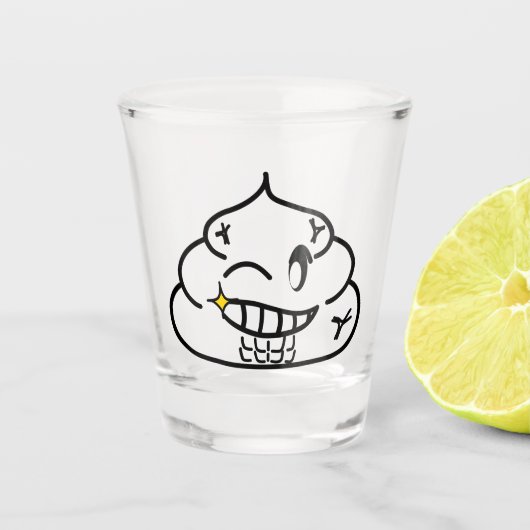 Macho Kackte - Brootsch the PooPoo Schnapsglas (Vorderseite)