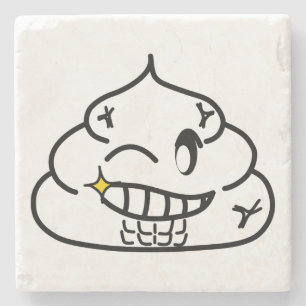 Macho Kackte - Brootsch the PooPoo Steinuntersetzer