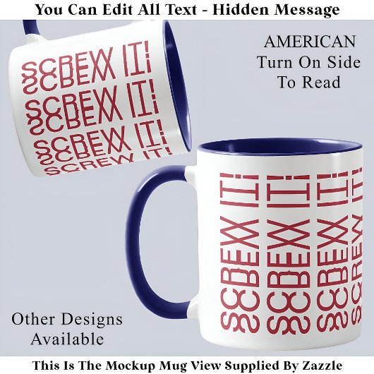 Mach's! AmericanHidden Message 150R Funny Quote Tasse