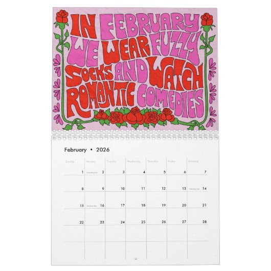 Mach's! Groovy Lettering Calendar Kalender (Feb 2026)