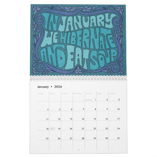 Mach's! Groovy Lettering Calendar Kalender (Jan 2026)
