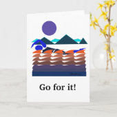 "Mach's!" Grußkarte für offenes Wasser Karte (Gelbe Blume)