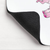 Mach's gut rosa Elefanten Mousepad (Ecke)