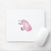 Mach's gut rosa Elefanten Mousepad (Mit Mouse)