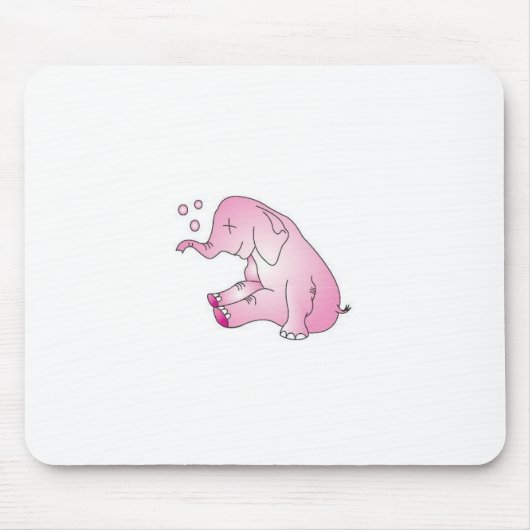 Mach's gut rosa Elefanten Mousepad (Vorne)