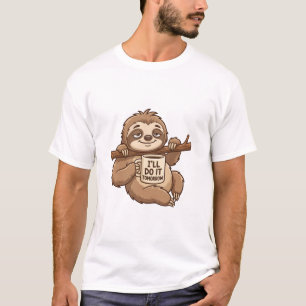 Mach's Morgen Faultier Tasse T-Shirt