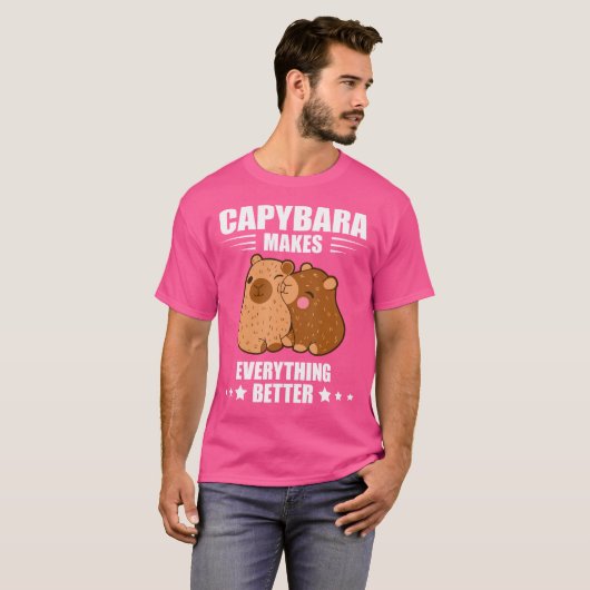Macht alles besser Capybara Lover Funny Capyb T-Shirt (Vorne ganz)