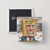 "Macht Amerika wieder groß?" Button (Vorne & Hinten)