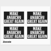 Macht Anarchie wieder groß Rechteckiger Aufkleber (Blatt)